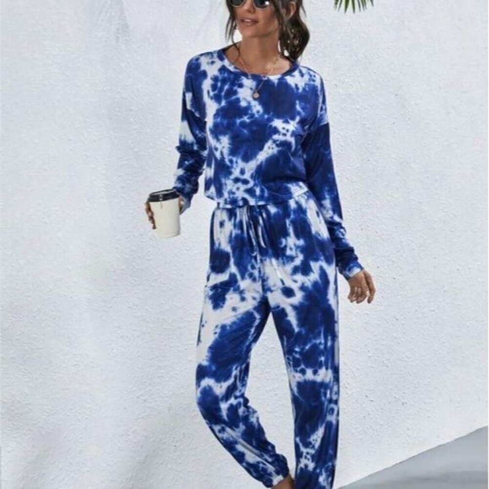 Blue And White Loungewear Set - Picture 5 of 8